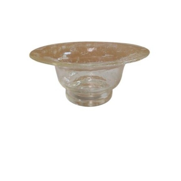 Unbranded Other - Vintage Hand Blown Bubble Glass Footed Bowl 8" Round 4" Tall